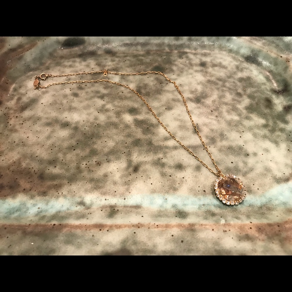 Catherine Popesco champagne and gold necklace